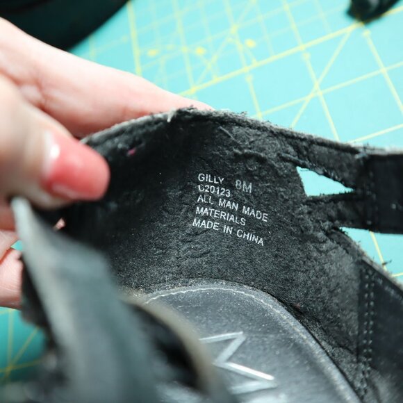 Mia Gilly Platform Heels Womens 8M Black Y2K Strappy Snakeskin Edgy Clubbing 90s - Picture 10 of 11